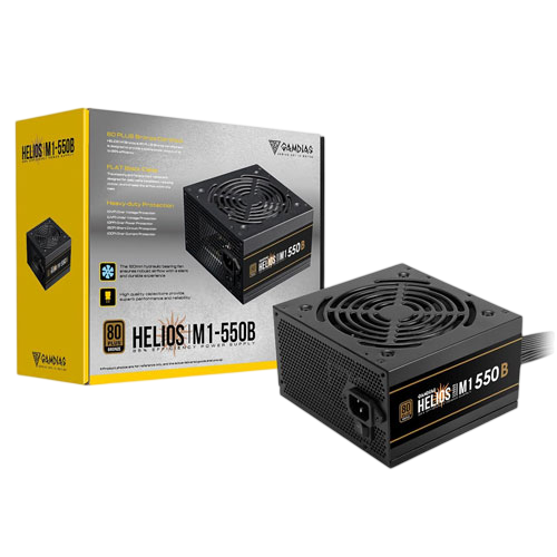 GAMDIAS HELIOS M1- 550B 550W 80 Plus Bronze Certified Power Supply