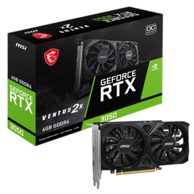 MSI GeForce RTX 3050 VENTUS 2X E 6GB OC Graphics Card