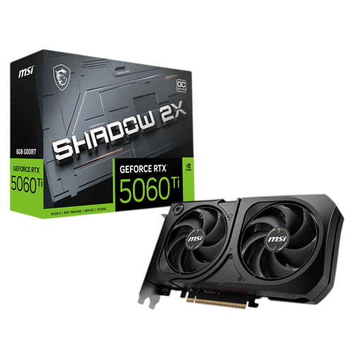 MSI Geforce RTX 5060 TI Shadow 2X OC 8GB GDDR7X Graphics Card