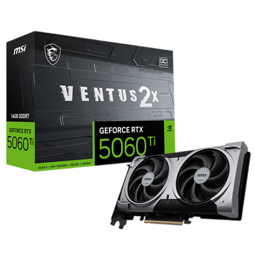 MSI Geforce RTX 5060 TI Ventus 2X OC Plus 16GB GDDR7X Graphics Card