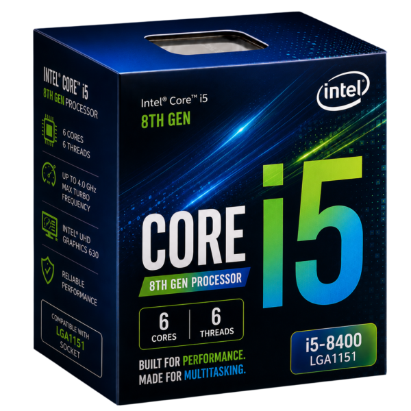 Intel Core I5 8th Gen Processor (6 cores, 6 threads)