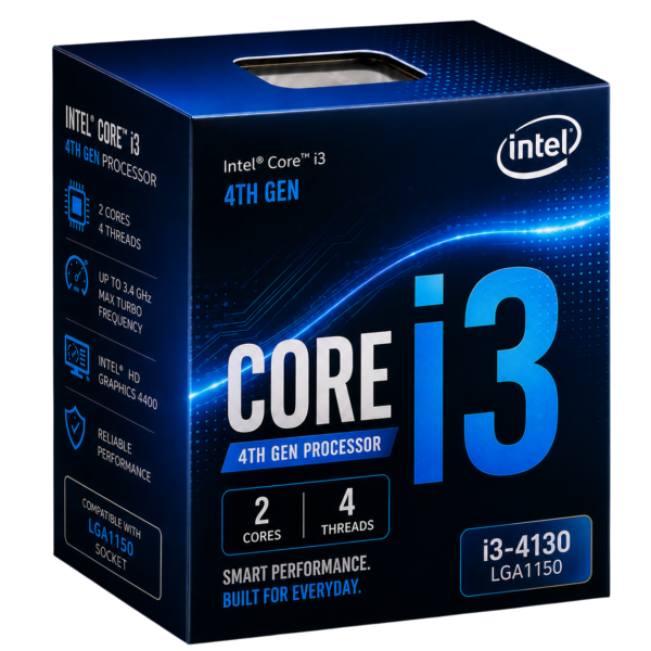 Intel Core i3 4th Gen Processor (2 cores, 4 threads)