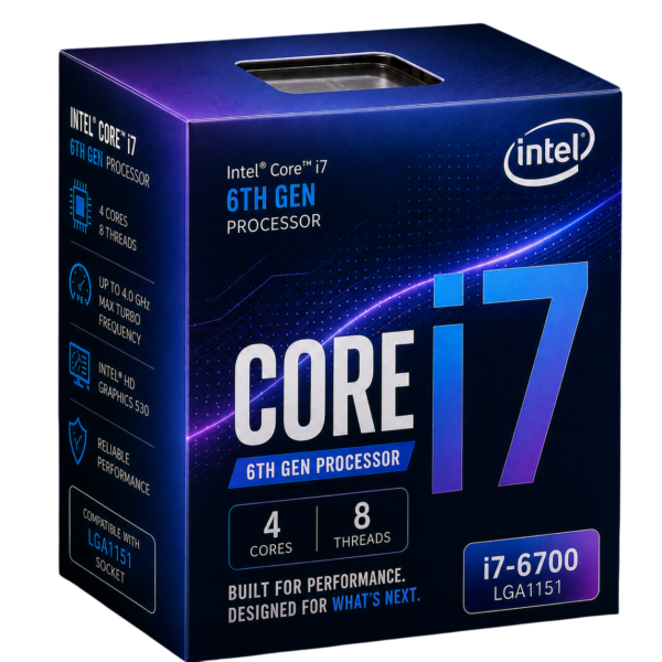 Intel Core i7 6th Gen Processor (4 cores, 8 threads)
