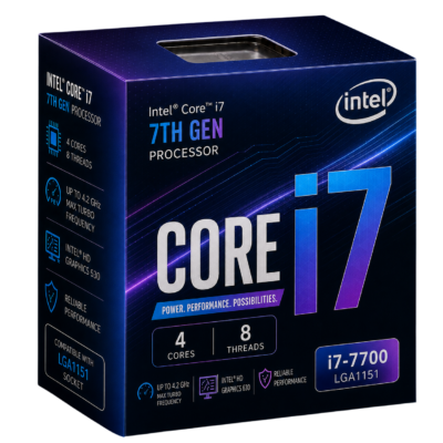 Intel Core i7 7th Gen Processor (4 cores, 8 threads)