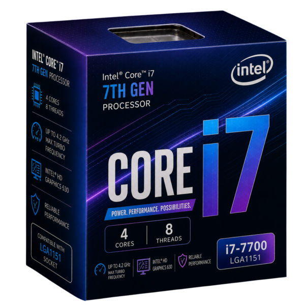 Intel Core i7 7th Gen Processor (4 cores, 8 threads)