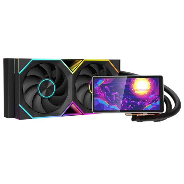 Jungle Leopard Pro Flow 240mm Black ARGB Liquid Cooler with 5.5 " Inch Display