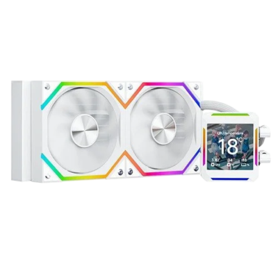 Jungle Leopard Astroshel 240mm White ARGB Liquid Cooler with Display
