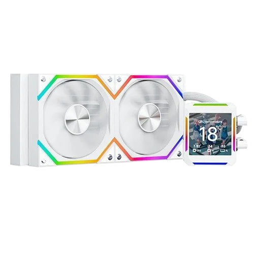 jungle-leopard-astroshel-lcd-240-argb-aio-cooler-2-500x500.jpg-Photoroom Jungle Leopard Astroshel 240mm White ARGB Liquid Cooler with Display